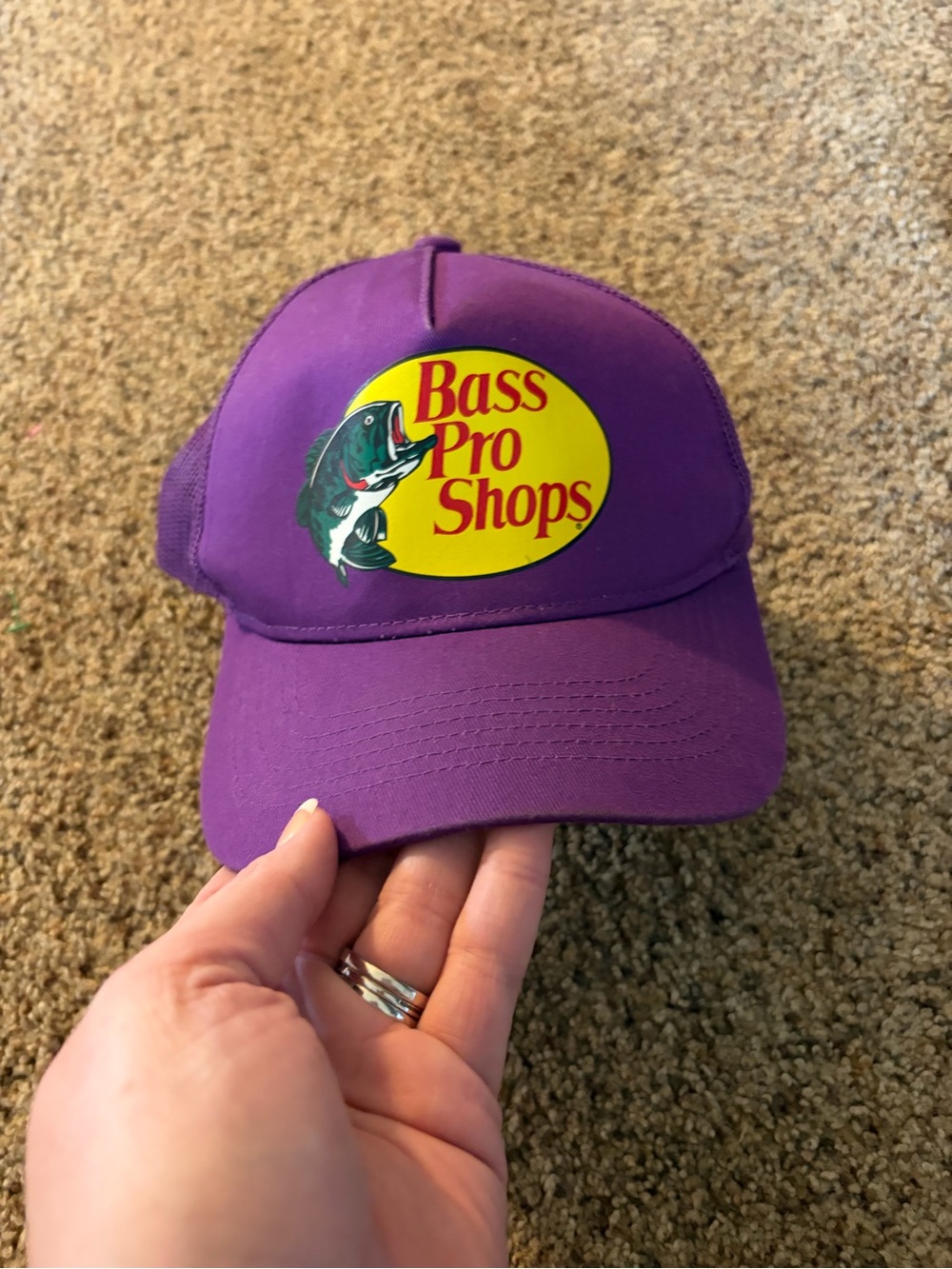 Bass Pro Shops Purple Logo Fish Cap